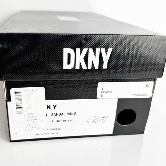 NWT DKNY Silver Kailyn heel sandals size 9 - Picture 4 of 10